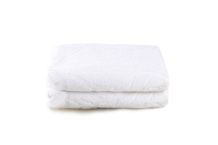 Mijölnir Leaf - Blanco - Juego de 2 toallas de baño 75x150 cm Mijölnir Leaf - Blanco - Juego de 2 toallas de baño 75x150 cm